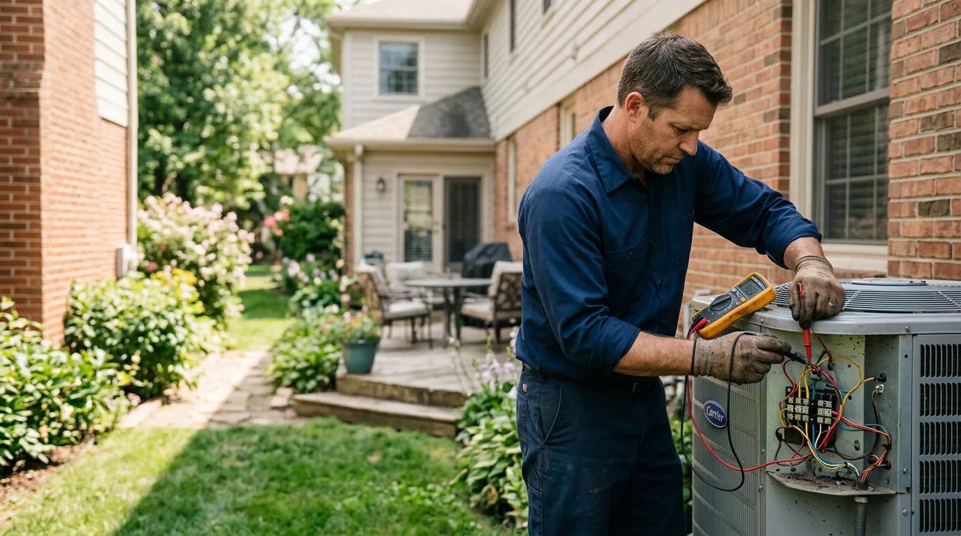 HVAC technician working near Bath, IL